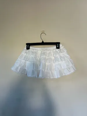 Aritzia theo poplin ruffle skirt thumbnail 2