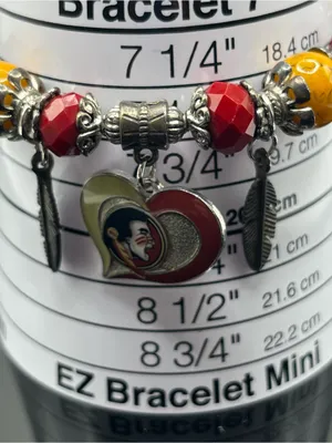 Florida State Seminoles University Inspired Charm Bracelet Garnet Gold NCAA FSU thumbnail 3