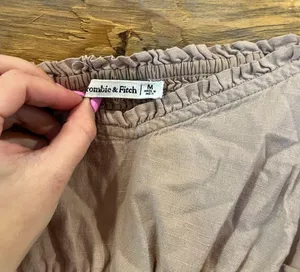 Abercrombie & Fitch Smocked Beige Top thumbnail 3