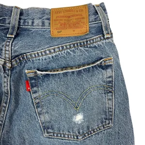 Levi's Premium 501 Jeans 28 Distressed Ripped Thrashed Grunge Straight Leg Denim thumbnail 12