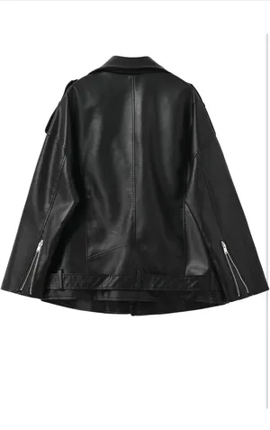 Black Rivet Black Faux Leather Jacket thumbnail 3