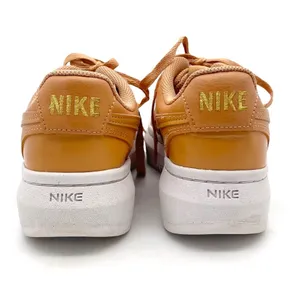 Nike Court Vision Alta Platform Sneakers Women’s Sz 8.5 Light Cognac Tan Leather thumbnail 7