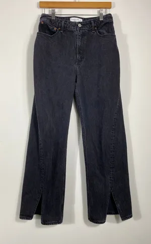 Abercrombie & Fitch The ‘90s Relaxed High Rise Jeans Black Wash Women’s Size 28 thumbnail 1
