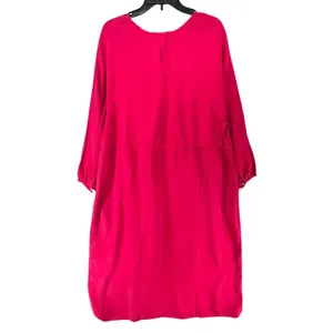 Everlane Tencel Gathered Maxi Dress L Pink Button Modest Oversized Quiet Luxury‎ thumbnail 5