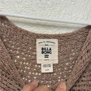 BILLABONG Brown Off-the-Shoulder Knit Sweater Size Large thumbnail 11