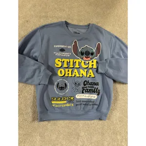 stitch ohana sweatshirt‎ blue disney XL thumbnail 2