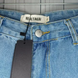 RealTakai Barrel Leg Baggy Light Wash Blue Denim Jeans NWT thumbnail 4