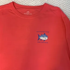 Peach Southern Tide The Shipjack long sleeve sz M ocean vacation comfy casual thumbnail 2