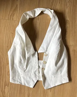 White Halter Neck Women's Top thumbnail 1