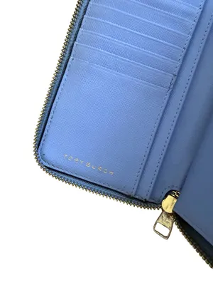 TORY BURCH Periwinkle Leather Zip Clutch Wallet thumbnail 3
