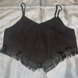SHEIN Black Asymmetrical Embellished Camisole thumbnail 2