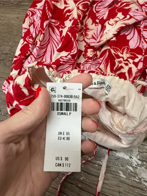 Abercrombie & Fitch Pink Linen Floral Sundress size XXS NWT thumbnail 4