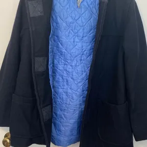 Old navy black or dark  blue wool short coat thumbnail 5