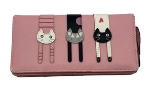 Pink Cat Wallet Zipper Closure thumbnail 1