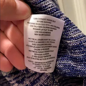 ✨Anthropologie Postmark Malu Dolman Navy Space Dye Top thumbnail 6