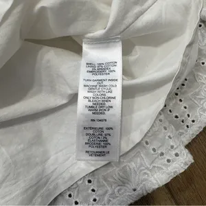 Vineyard Vines 🌟🌟 Island Cotton Eyelet Swing Tiered Tie Neck Dress White Sz Xs thumbnail 9