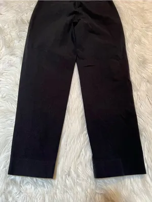 J. Crew Factory Women's Sz 2 Kallie Straight-Leg Pant Black Stretch Cotton BO899 thumbnail 6