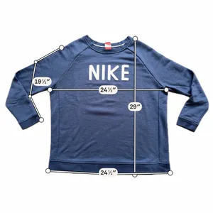 NIKE Logo Crewneck Terry Sweatshirt Embroidered XL Navy‎ Sweater Streetwear thumbnail 5