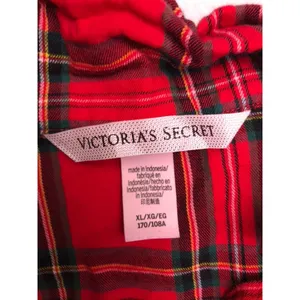 Victoria's Secret Pajama Set Women XL Red Plaid Flannel Sleepwear Holiday thumbnail 2
