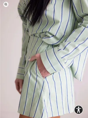 NWT Mable Striped Mint Button thumbnail 2