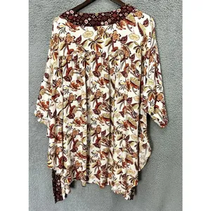Cato‎ Floral Boho Kimono Draped Open Front Cardigan Festival Boho Chic Plus 22W thumbnail 3