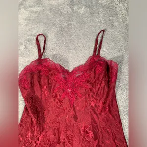 Victoria’s Secret vintage gold label Lace Chemise in Red medium thumbnail 4