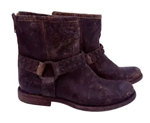 Frye Women's Phillip Studded Harness Moto Boots Size 5.5 thumbnail 1