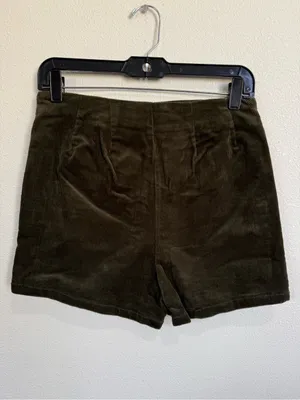 Love Tree Small Olive Green Corduroy Wrap Mini Skort Button Front Y2K Boho Fall thumbnail 5