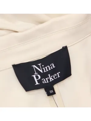 NWT Nina Parker Clasp-Front Duster Vest 323-B178W Winter Oat Off White 3X thumbnail 9