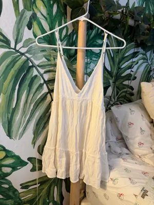 Boutique White cover-up/ sundress with shorts thumbnail 3