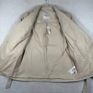 Madewell MD255 Linen Blend Belted Blazer Jacket Beige XXS New‎ thumbnail 8