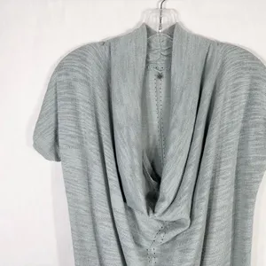 Anthropologie‎ Knitted Knotted Small Top Knit Sparkly Gray Blue Cowl Crochet 392 thumbnail 3