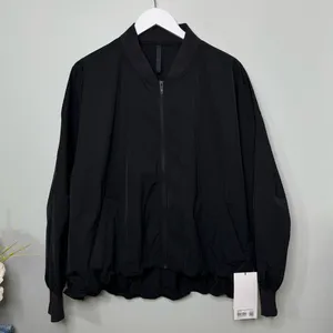 Lululemon Lightweight Bomber Jacket Cinch Hem Black Size XL NWT thumbnail 6