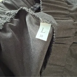 Women's Pull On Snap Waist Black Cargo Style Lightweight Pant Size L #26072 thumbnail 5