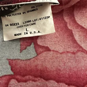 Vintage AGB California Blouse Red Gold Metallic Floral Whimsigoth Fairy Grunge thumbnail 5
