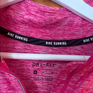 Nike Running Size Medium Dri-Fit Pink Activewear 1/4 Zip Top thumbnail 4