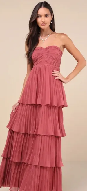 Lulus Rusty Rose Maxi Dress thumbnail 5