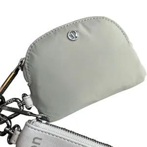 Lululemon Dual Pouch Wristlet Raw‎ Linen White Opal First Edition NWT thumbnail 6