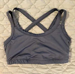 KIAVA Gray Crossback Sports Bra in Slate thumbnail 1
