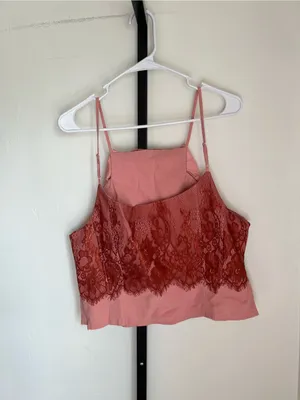 Anthropologie Maeve Pink Lace Bow Tank Top XL New With Tags coquette girly thumbnail 4