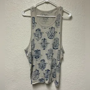 3/$15 LAST CHANCE! CHASER Hamsa Hand of Fatima Graphic Tank Top thumbnail 16