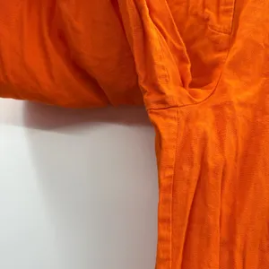 Eudon Choi Belted Wide Leg‎ Pants Bright Orange Linen Blend High Rise Women’s 2 thumbnail 5