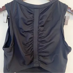 Free People Movement Upper Hand Crop Top in Black Sleeveless Size Large Slim Fit thumbnail 6