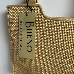 Bueno Gold Woven Shoulder Bag Braided Straps Metallic Y2k Hobo thumbnail 8