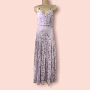 Lulus lace lavender maxi formal dress Xs thumbnail 14