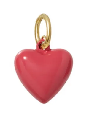 NWOT Roxanne Assoulin The Mini Puffy Heart Charm In Dark Rose thumbnail 1