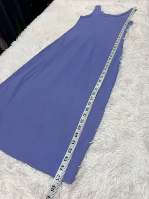 Everlane Organic Cotton Tank Rib Midi Dress in Purple Small thumbnail 5