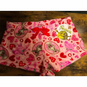 Five Below Shrek Donkey Sleep Lounge Shorts Womens Large Pink Valentine thumbnail 2