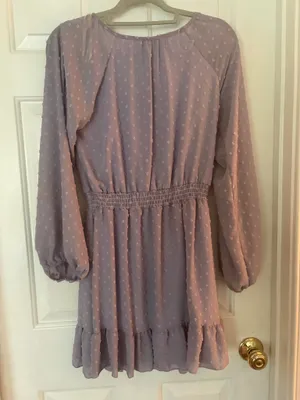 Purple Long Sleeve Altar'd State Dress thumbnail 2