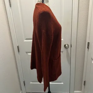 Abercrombie & Fitch Open-Front Cardigan Sweater - Rust Brown thumbnail 3